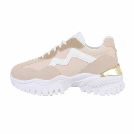 Damen Low-Sneakers - beige