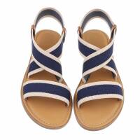 Damen Flache Sandalen - blue