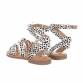 Damen Flache Sandalen - leopard