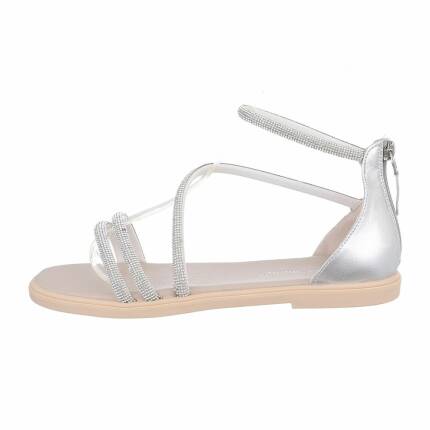 Damen Flache Sandalen - beige