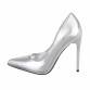 Damen High-Heel Pumps - silver Gr. 39