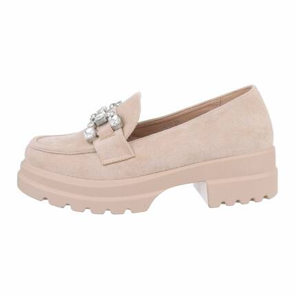 Damen Slipper - beige Gr. 38