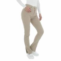 Damen High Waist Jeans von Laulia - beige