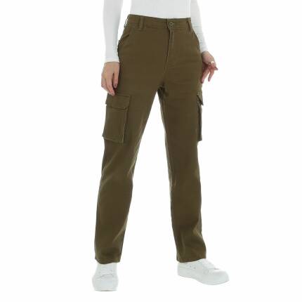 Damen Stoffhose von Laulia Gr. XS/34 - khaki