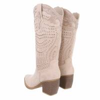 Damen Western- & Bikerboots - beigesuede