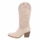 Damen Western- & Bikerboots - beigesuede