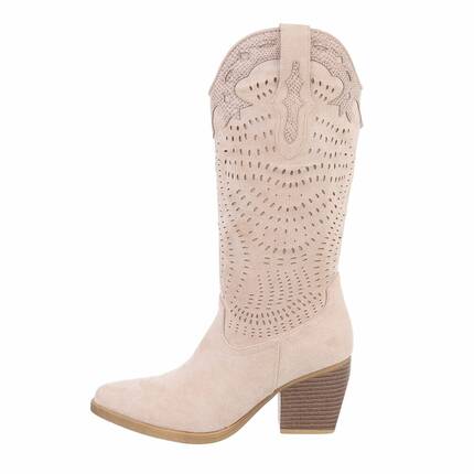 Damen Western- & Bikerboots - beigesuede - 12 Paar