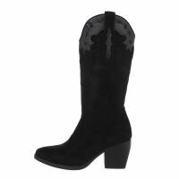 Damen Western- & Bikerboots - blacksuede