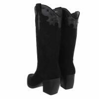 Damen Western- & Bikerboots - blacksuede