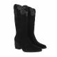 Damen Western- & Bikerboots - blacksuede