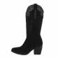 Damen Western- & Bikerboots - blacksuede - 12 Paar