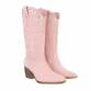 Damen Western- & Bikerboots - pinksuede