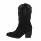 Damen Western- & Bikerboots - blacksuede Gr. 39