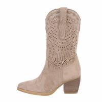 Damen Western- & Bikerboots - khakisuede