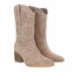 Damen Western- & Bikerboots - khakisuede