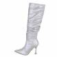 Damen High-Heel Stiefel - silver