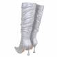 Damen High-Heel Stiefel - silver