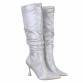 Damen High-Heel Stiefel - silver