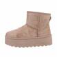 Damen Winterstiefeletten - khaki Gr. 38