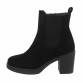 Damen High-Heel Stiefeletten - blacksuede