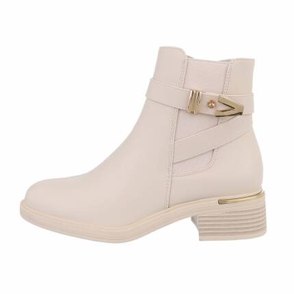 Damen Klassische Stiefeletten - beigepu Gr. 38