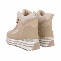 Damen Schnürstiefeletten - khaki