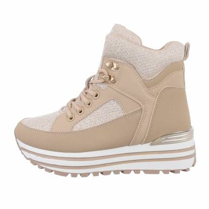 Damen Schnürstiefeletten - khaki Gr. 38