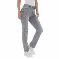 Damen High Waist Jeans von Laulia Gr. S/36 - grey