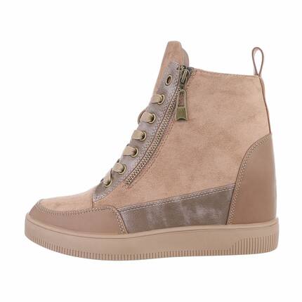 Damen Keilstiefeletten - khaki Gr. 39