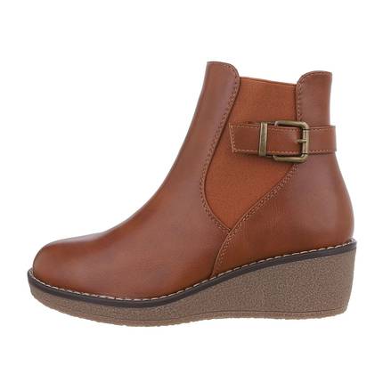 Damen Keilstiefeletten - camel Gr. 38