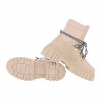 Damen Schnürstiefeletten - beige