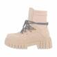 Damen Schnürstiefeletten - beige