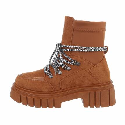 Damen Schnrstiefeletten - camel Gr. 36