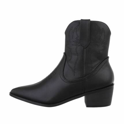 Damen Western- & Bikerboots - blackpu