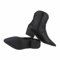 Damen Western- & Bikerboots - blackpu