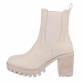 Damen High-Heel Stiefeletten - beige Gr. 40