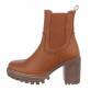 Damen High-Heel Stiefeletten - camel Gr. 37