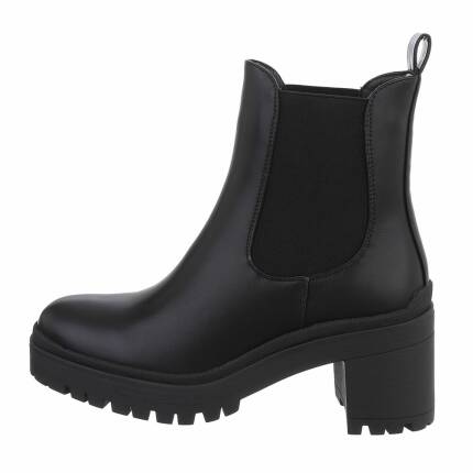 Damen High-Heel Stiefeletten - blackpu Gr. 38