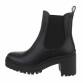 Damen High-Heel Stiefeletten - blackpu Gr. 40