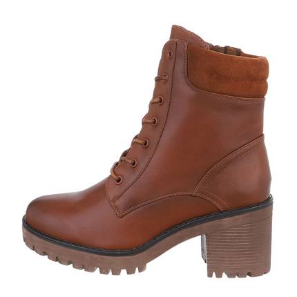 Damen High-Heel Stiefeletten - camel Gr. 36