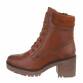 Damen High-Heel Stiefeletten - camel Gr. 38