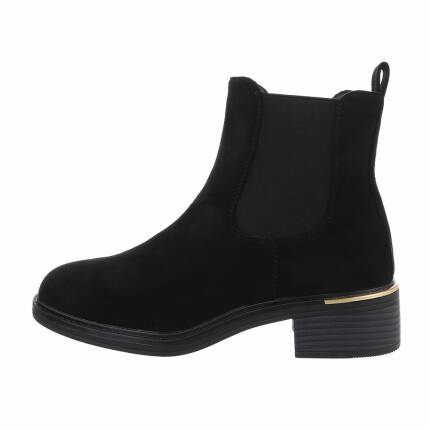 Damen Chelsea Boots - blacksuede Gr. 38