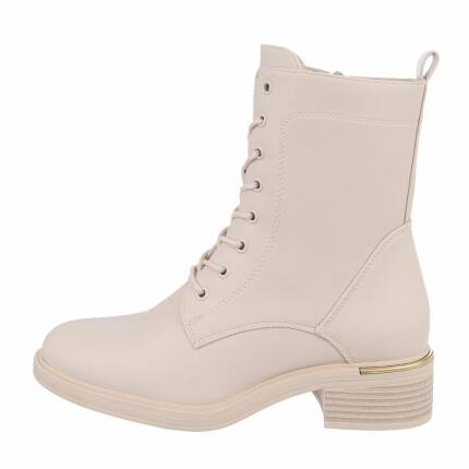 Damen Schnürstiefeletten - beige