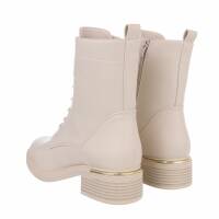 Damen Schnürstiefeletten - beige