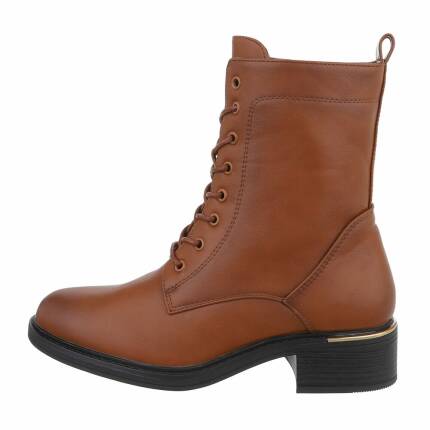 Damen Schnürstiefeletten - camel Gr. 37