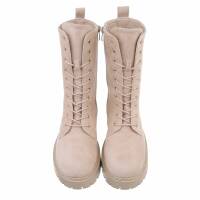 Damen Schnürstiefeletten - beige