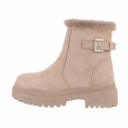 Damen Winterstiefeletten - khaki Gr. 38