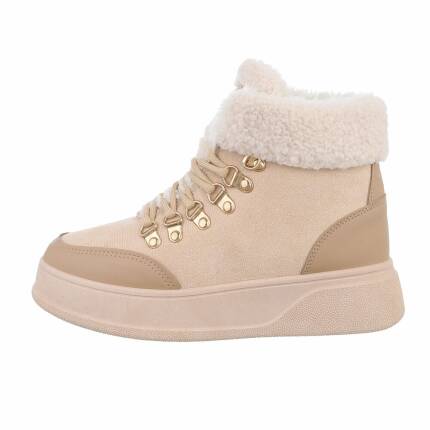 Damen Winterstiefeletten - beige Gr. 36