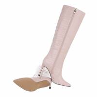 Damen High-Heel Stiefel - beige