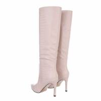 Damen High-Heel Stiefel - beige